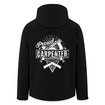 Proud To Be Carpenter - Men’s Recycled Softshell Jacket by Stanley/Stella - black - Back - AI Model Male 185 light (185cm)