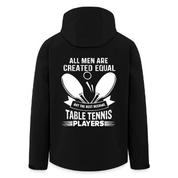 Best Men Become Table Tennis Player - Men’s Recycled Softshell Jacket by Stanley/Stella - black - Back - AI Model Male 185 light (185cm)