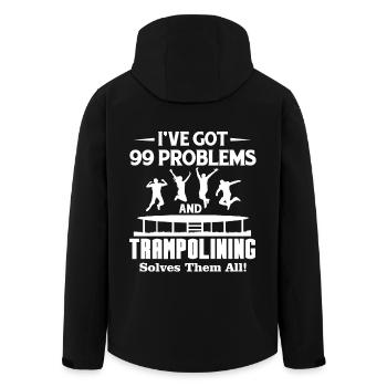 Trampolining Solves All Problems - Men’s Recycled Softshell Jacket by Stanley/Stella - black - Back - AI Model Male 185 light (185cm)