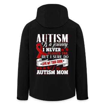 I am An Autism Mom - Men’s Recycled Softshell Jacket by Stanley/Stella - black - Back - AI Model Male 185 light (185cm)