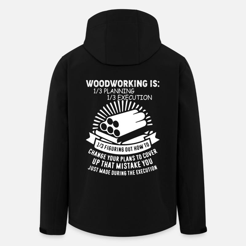 Woodworking Definition - Men’s Recycled Softshell Jacket by Stanley/Stella - black