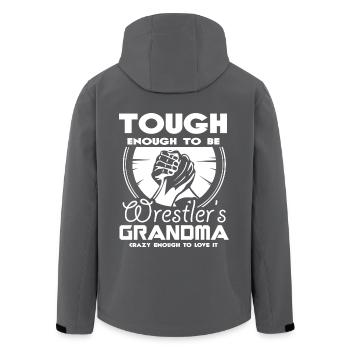 Wrestling Tough Enough To Be Wrestling Grandma - Men’s Recycled Softshell Jacket by Stanley/Stella - black - Back - AI Model Male 185 light (185cm)