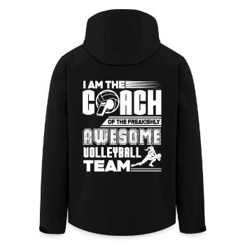 Proud Coach Of Awesome Volleyball Team - Men’s Recycled Softshell Jacket by Stanley/Stella - black - Back - AI Model Male 185 light (185cm)