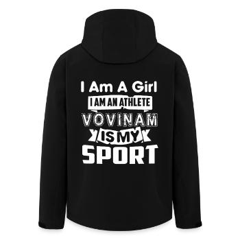 Vovinam is My Sport - Men’s Recycled Softshell Jacket by Stanley/Stella - black - Back - AI Model Male 185 light (185cm)