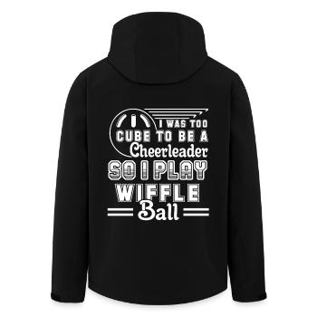 Wiffle Ball I Play Wiffle Ball - Men’s Recycled Softshell Jacket by Stanley/Stella - black - Back - AI Model Male 185 light (185cm)