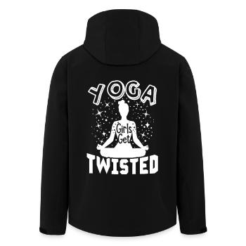 Yoga Girls Get Twisted - Men’s Recycled Softshell Jacket by Stanley/Stella - black - Back - AI Model Male 185 light (185cm)