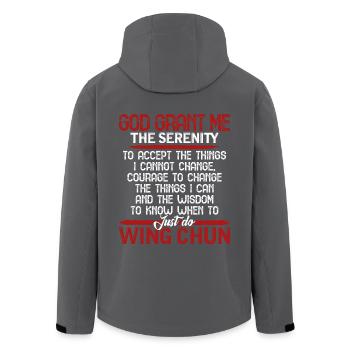 Wing Chun Just Do Wing Chun - Men’s Recycled Softshell Jacket by Stanley/Stella - anthracite - Back - AI Model Male 185 light (185cm)