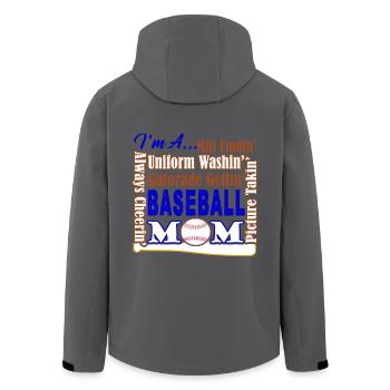 I am Baseball Mom - Men’s Recycled Softshell Jacket by Stanley/Stella - black - Back - AI Model Male 185 light (185cm)