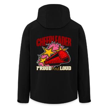 Cheerleader Proud And Loud - Men’s Recycled Softshell Jacket by Stanley/Stella - black - Back - AI Model Male 185 light (185cm)