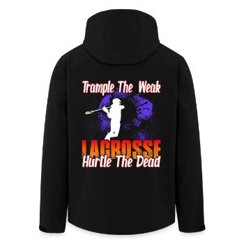Trample The Weak Lacrosse Hurtle The Dead - Men’s Recycled Softshell Jacket by Stanley/Stella - black - Back - AI Model Male 185 light (185cm)