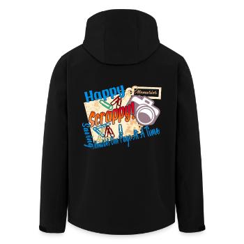 Happy Scrappin Scrapbooking - Men’s Recycled Softshell Jacket by Stanley/Stella - black - Back - AI Model Male 185 light (185cm)