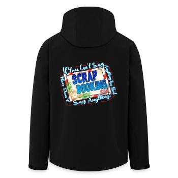 I Love Scrapbooking - Men’s Recycled Softshell Jacket by Stanley/Stella - black - Back - AI Model Male 185 light (185cm)