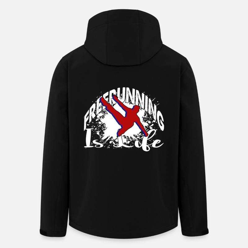 Parkour Freerunning Is Life - Men’s Recycled Softshell Jacket by Stanley/Stella - black