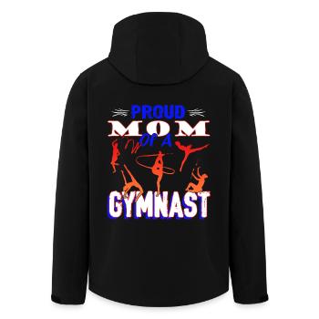 Gymnastic Proud Mom Of A Gymnast - Men’s Recycled Softshell Jacket by Stanley/Stella - black - Back - AI Model Male 185 light (185cm)