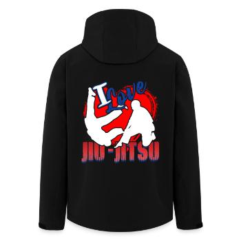 I Love Jiu Jitsu - Men’s Recycled Softshell Jacket by Stanley/Stella - black - Back - AI Model Male 185 light (185cm)