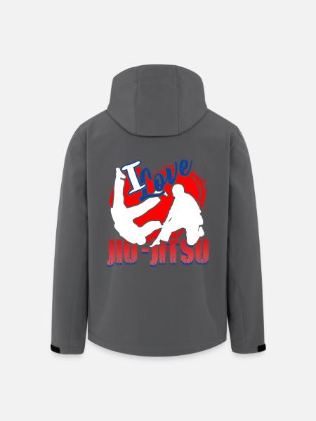 I Love Jiu Jitsu - Men’s Recycled Softshell Jacket by Stanley/Stella - black