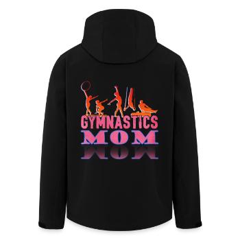 Gymnast Mom Funny Gymnastic - Men’s Recycled Softshell Jacket by Stanley/Stella - black - Back - AI Model Male 185 light (185cm)