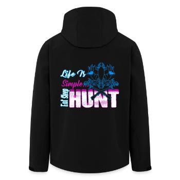 Hunting Life Is Simple Eat Sleep Hunt - Men’s Recycled Softshell Jacket by Stanley/Stella - black - Back - AI Model Male 185 light (185cm)