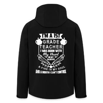 1st Grade Teacher Proud 1st Grade Teacher - Men’s Recycled Softshell Jacket by Stanley/Stella - black - Back - AI Model Male 185 light (185cm)