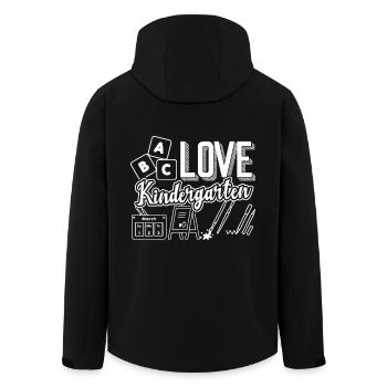 Kindergarten Teacher Kindergarten Teacher Love - Men’s Recycled Softshell Jacket by Stanley/Stella - black - Back - AI Model Male 185 light (185cm)