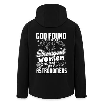 Astronomer Strongest Women Become Astronomers - Men’s Recycled Softshell Jacket by Stanley/Stella - black - Back - AI Model Male 185 light (185cm)