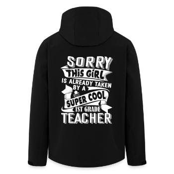 1st Grade Teacher Taken By Super Cool 1st Grade - Men’s Recycled Softshell Jacket by Stanley/Stella - black - Back - AI Model Male 185 light (185cm)