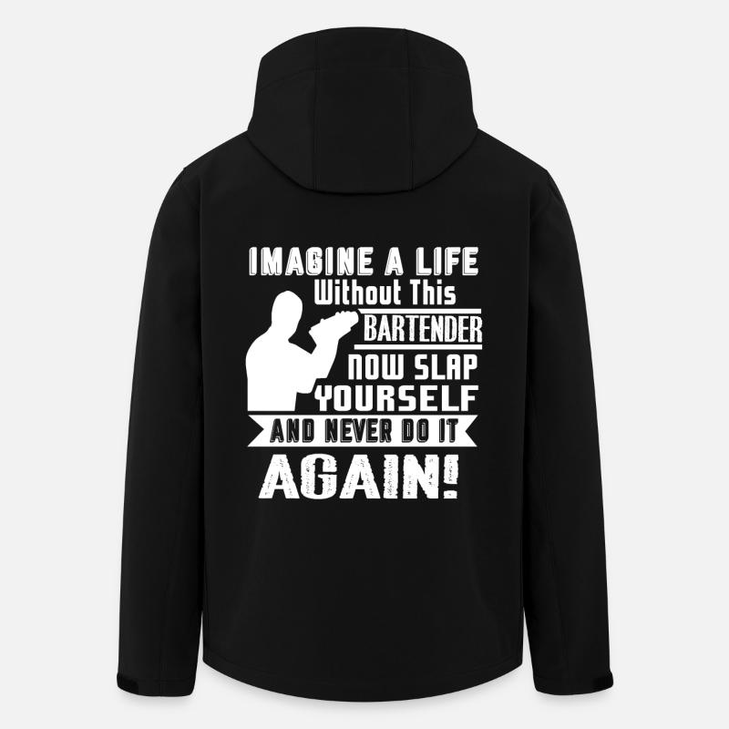 Life Without Bartender - Men’s Recycled Softshell Jacket by Stanley/Stella - black