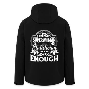Statistician So Close Enough - Men’s Recycled Softshell Jacket by Stanley/Stella - black - Back - AI Model Male 185 light (185cm)