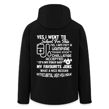 Phlebotomist Not A Vampire - Men’s Recycled Softshell Jacket by Stanley/Stella - black - Back - AI Model Male 185 light (185cm)
