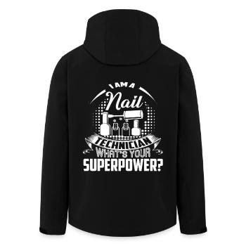 I Am A Nail Technician What's Your Superpower - Men’s Recycled Softshell Jacket by Stanley/Stella - black - Back - AI Model Male 185 light (185cm)
