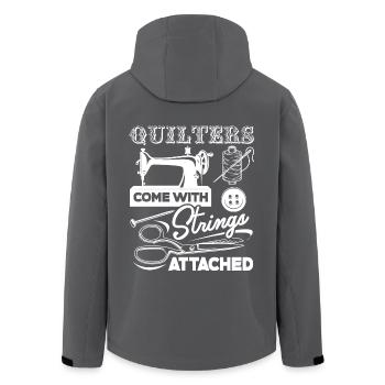 Quilter Quilters Come With Strings Attached - Men’s Recycled Softshell Jacket by Stanley/Stella - anthracite - Back - AI Model Male 185 light (185cm)