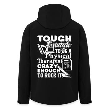 Tough Enough To Be A Physical Therapist - Men’s Recycled Softshell Jacket by Stanley/Stella - black - Back - AI Model Male 185 light (185cm)