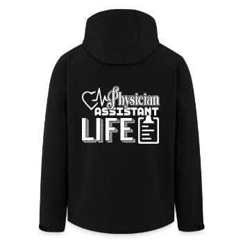 Funny Physician Assistant Life - Men’s Recycled Softshell Jacket by Stanley/Stella - black - Back - AI Model Male 185 light (185cm)