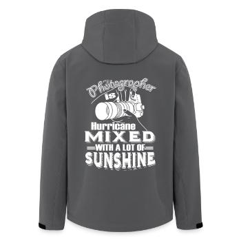 Photographer Lot Of Sunshine - Men’s Recycled Softshell Jacket by Stanley/Stella - anthracite - Back - AI Model Male 185 light (185cm)