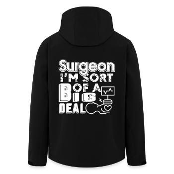 Surgeon I am Soft Of A Big Deal - Men’s Recycled Softshell Jacket by Stanley/Stella - black - Back - AI Model Male 185 light (185cm)