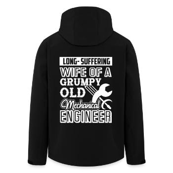 Wife Of A Grumpy Old Mechanical Engineer - Men’s Recycled Softshell Jacket by Stanley/Stella - black - Back - AI Model Male 185 light (185cm)