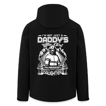 Firefighter I am A Firefighter's Daughter - Men’s Recycled Softshell Jacket by Stanley/Stella - black - Back - AI Model Male 185 light (185cm)
