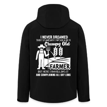 Be A Grumpy Old Farmer - Men’s Recycled Softshell Jacket by Stanley/Stella - black - Back - AI Model Male 185 light (185cm)