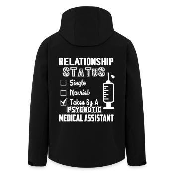 Medical Assistant Relationship - Men’s Recycled Softshell Jacket by Stanley/Stella - black - Back - AI Model Male 185 light (185cm)