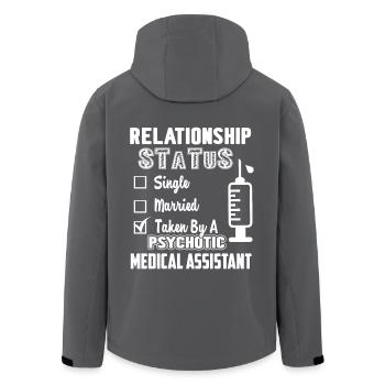 Medical Assistant Relationship - Men’s Recycled Softshell Jacket by Stanley/Stella - anthracite - Back - AI Model Male 185 light (185cm)
