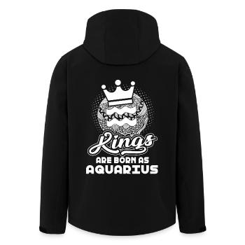 Aquarius Kings Are Born As Aquarius - Men’s Recycled Softshell Jacket by Stanley/Stella - black - Back - AI Model Male 185 light (185cm)