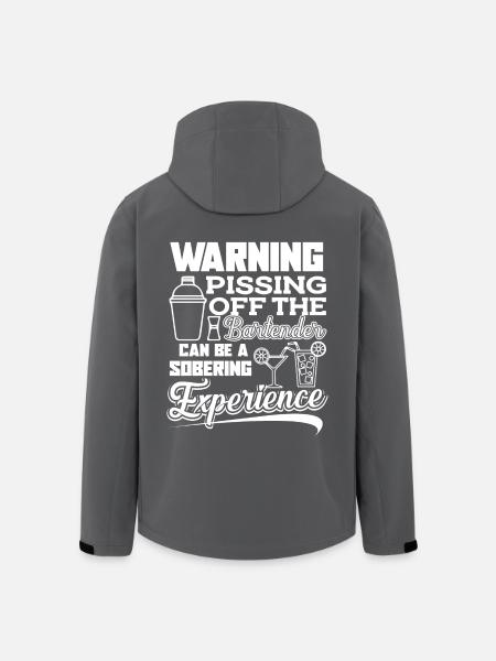 Bartender Pissing Off The Bartender - Men’s Recycled Softshell Jacket by Stanley/Stella - black