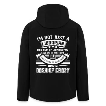 Librarian I am A Big Cup Of Wonderful - Men’s Recycled Softshell Jacket by Stanley/Stella - black - Back - AI Model Male 185 light (185cm)