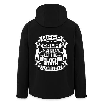 Blacksmith Let The Blacksmith Handle It - Men’s Recycled Softshell Jacket by Stanley/Stella - black - Back - AI Model Male 185 light (185cm)