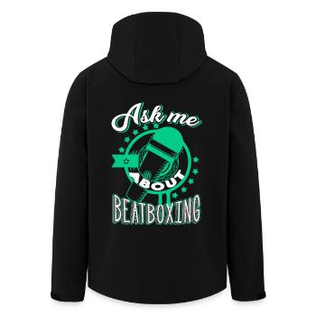 Beatboxing Ask Me About Beatboxing - Men’s Recycled Softshell Jacket by Stanley/Stella - black - Back - AI Model Male 185 light (185cm)