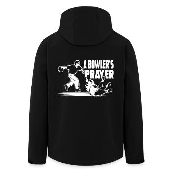Bowling Bowler's Prayer - Men’s Recycled Softshell Jacket by Stanley/Stella - black - Back - AI Model Male 185 light (185cm)