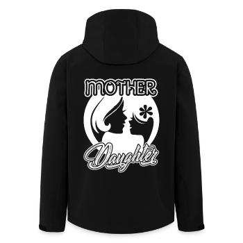 Mother's Day Mother And Daughter - Men’s Recycled Softshell Jacket by Stanley/Stella - black - Back - AI Model Male 185 light (185cm)