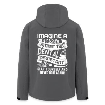 Dental Assistant Life Without Dental Assistant - Men’s Recycled Softshell Jacket by Stanley/Stella - black - Back - AI Model Male 185 light (185cm)
