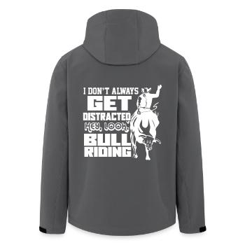 Bull Riding Bull Riding Lovers - Men’s Recycled Softshell Jacket by Stanley/Stella - black - Back - AI Model Male 185 light (185cm)