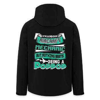 Aircraft Mechanic Proud Aircraft Mechanic - Men’s Recycled Softshell Jacket by Stanley/Stella - black - Back - AI Model Male 185 light (185cm)